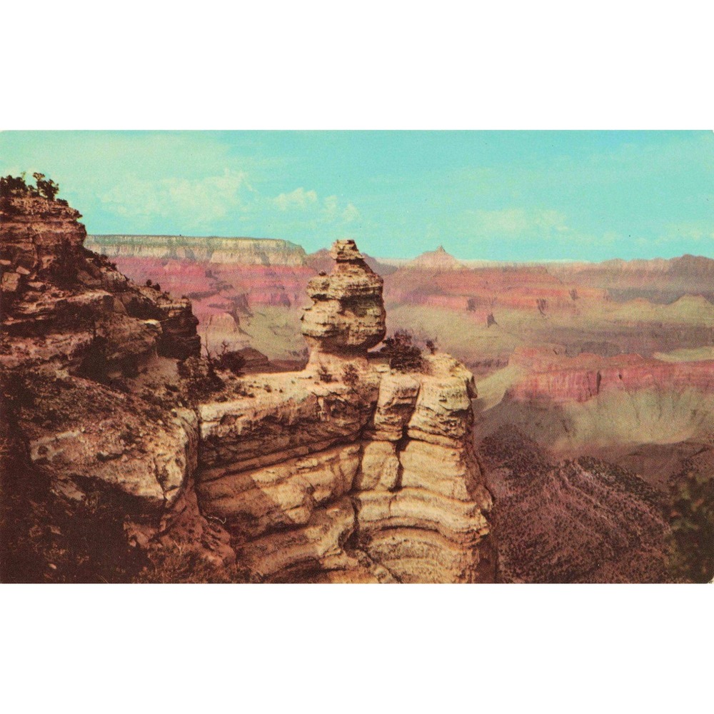 Vintage Grand Canyon National Park Duck on the Rock Arizona Postcard 3C-K684